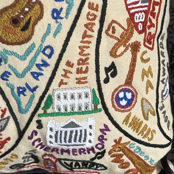 NASHVILLE Hand-Embroidered Pillow NWOT - Picture 3 of 15